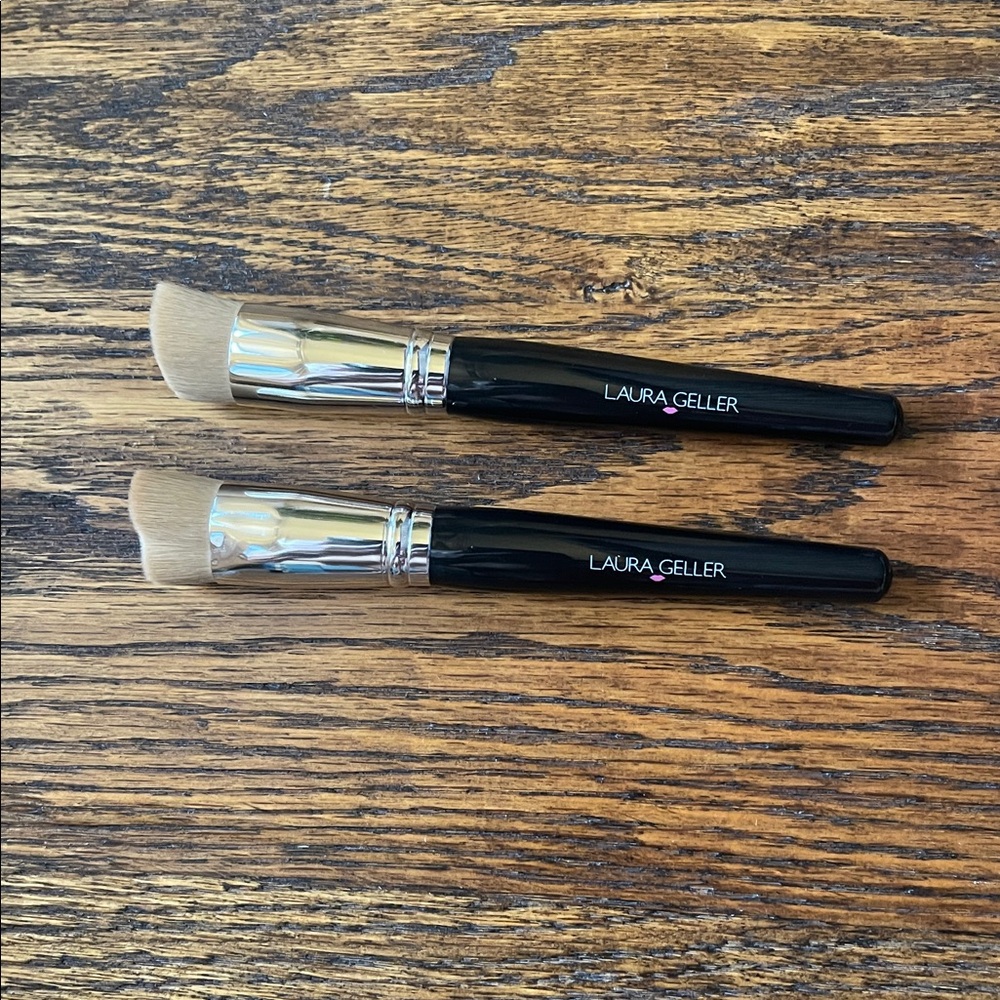 Laura Geller Black and Silver Foundation Makeup Brushes